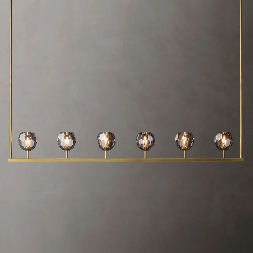 Boulle Linear Chandelier 60"