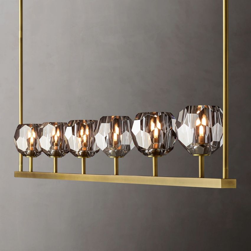 Boulle Linear Chandelier 60"