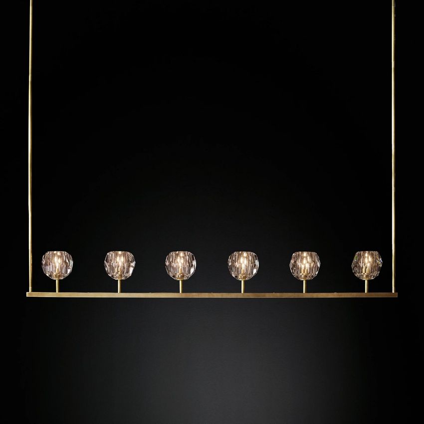 Boulle Linear Chandelier 60"