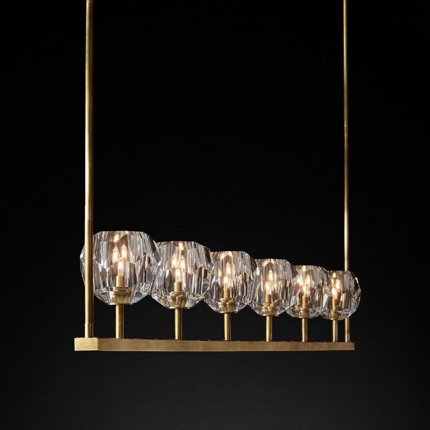 Boulle Linear Chandelier 60"