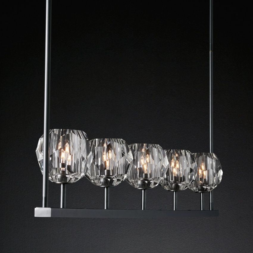 Boulle Linear Chandelier 60"