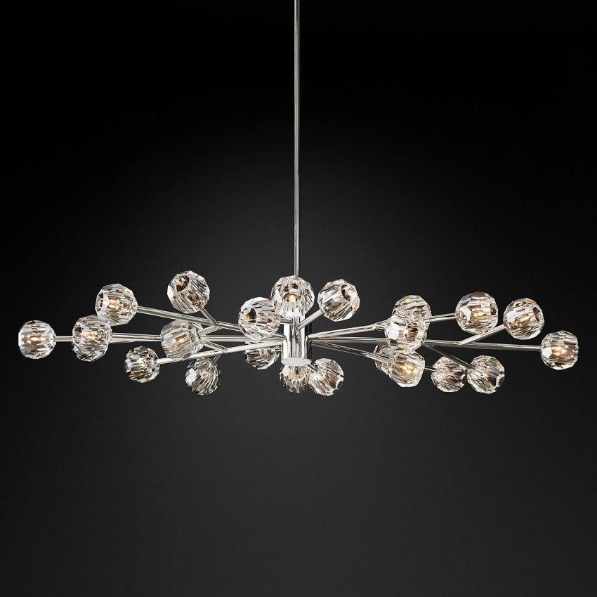 Boulle Oval Chandelier 72"