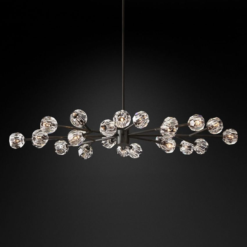 Boulle Oval Chandelier 72"