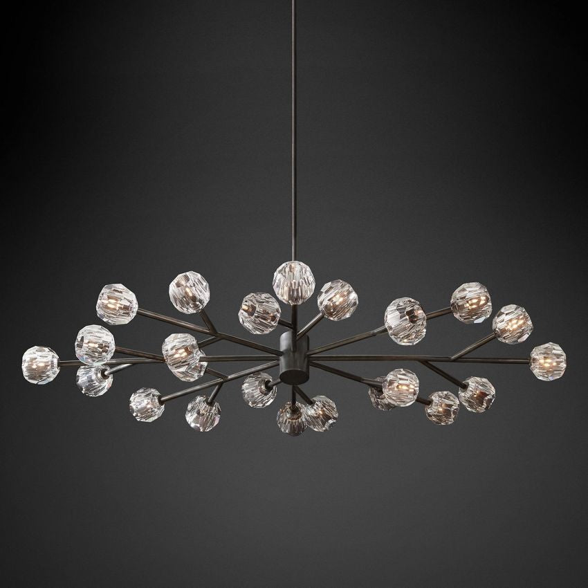 Boulle Oval Chandelier 72"