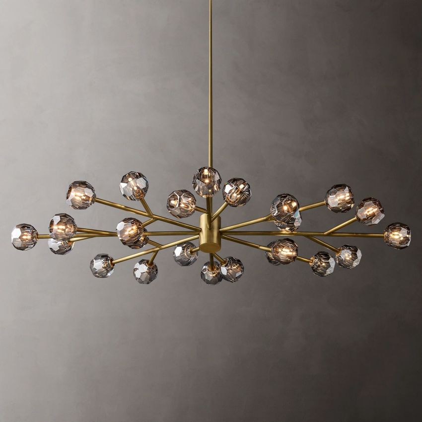 Boulle Oval Chandelier 72"