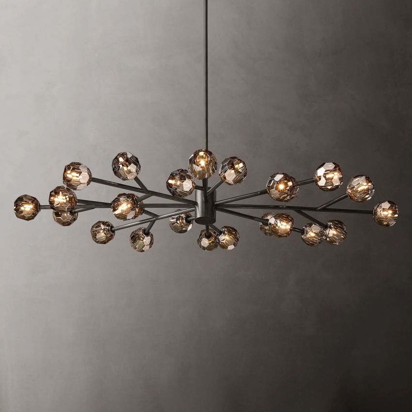 Boulle Oval Chandelier 72"