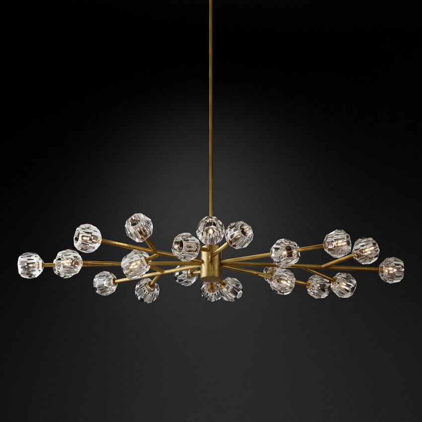 Boulle Oval Chandelier 72"