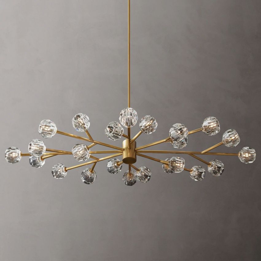Boulle Oval Chandelier 72"