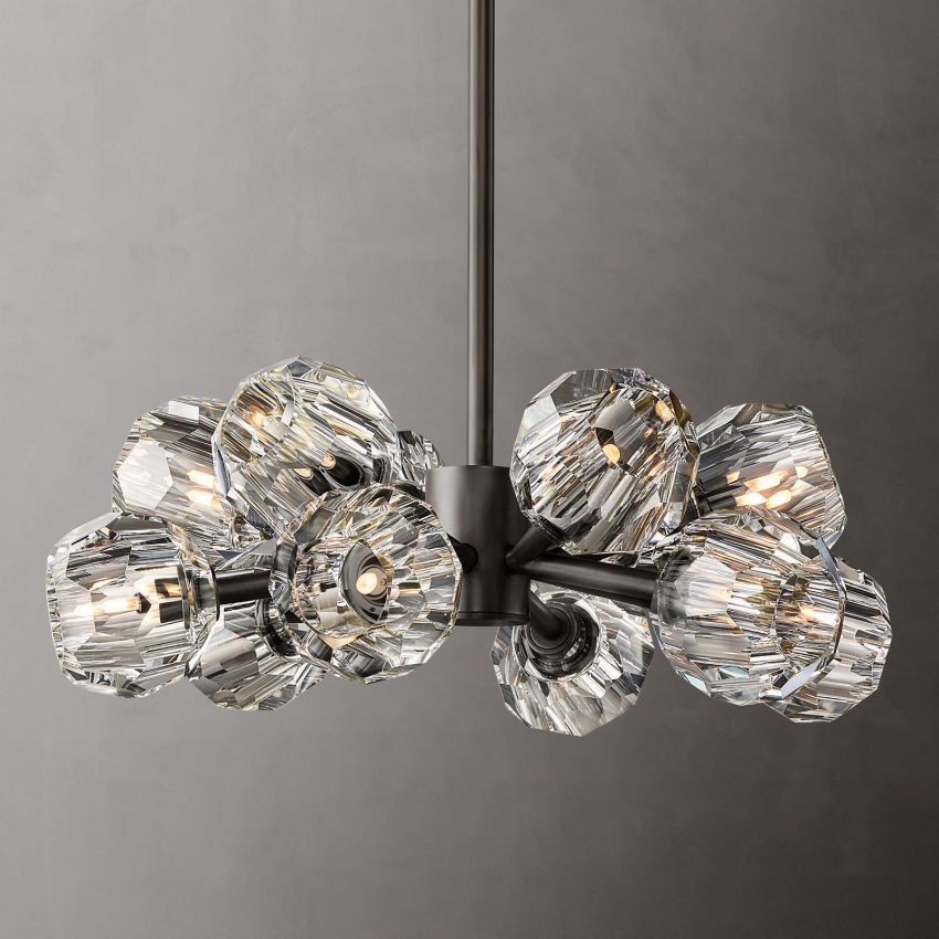 Boulle Round Chandelier 24"