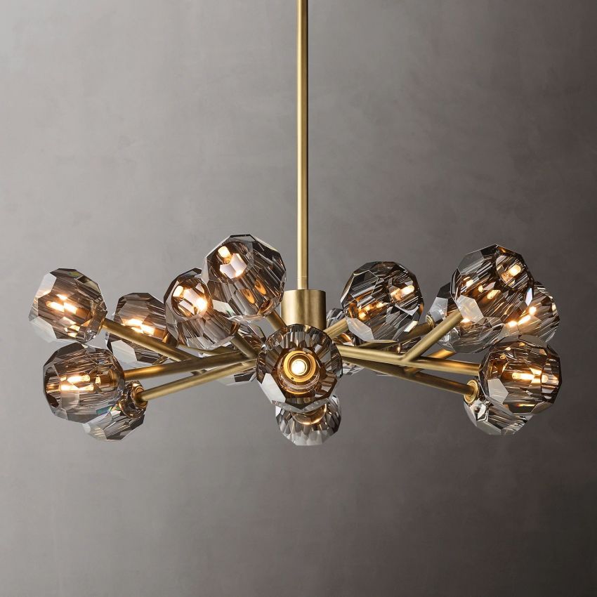 Boulle Round Chandelier 36"