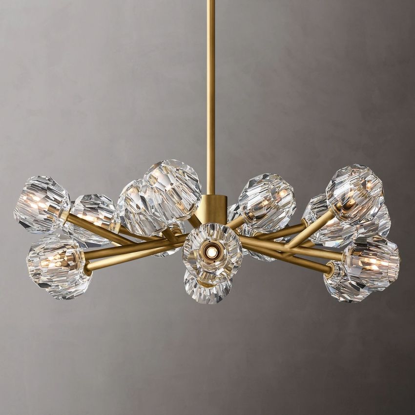 Boulle Round Chandelier 36"