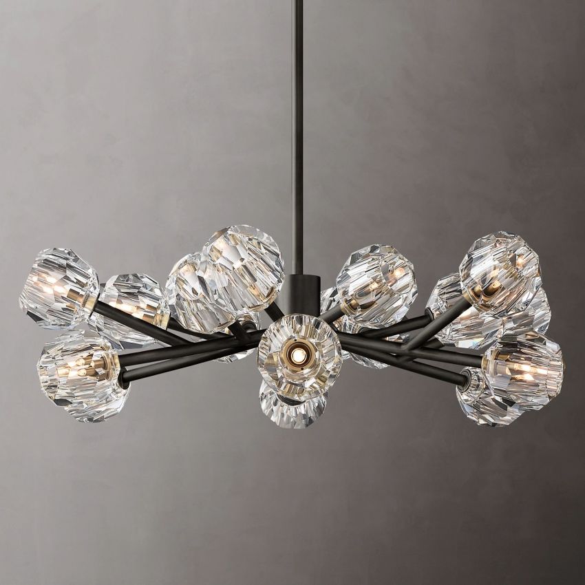 Boulle Round Chandelier 36"