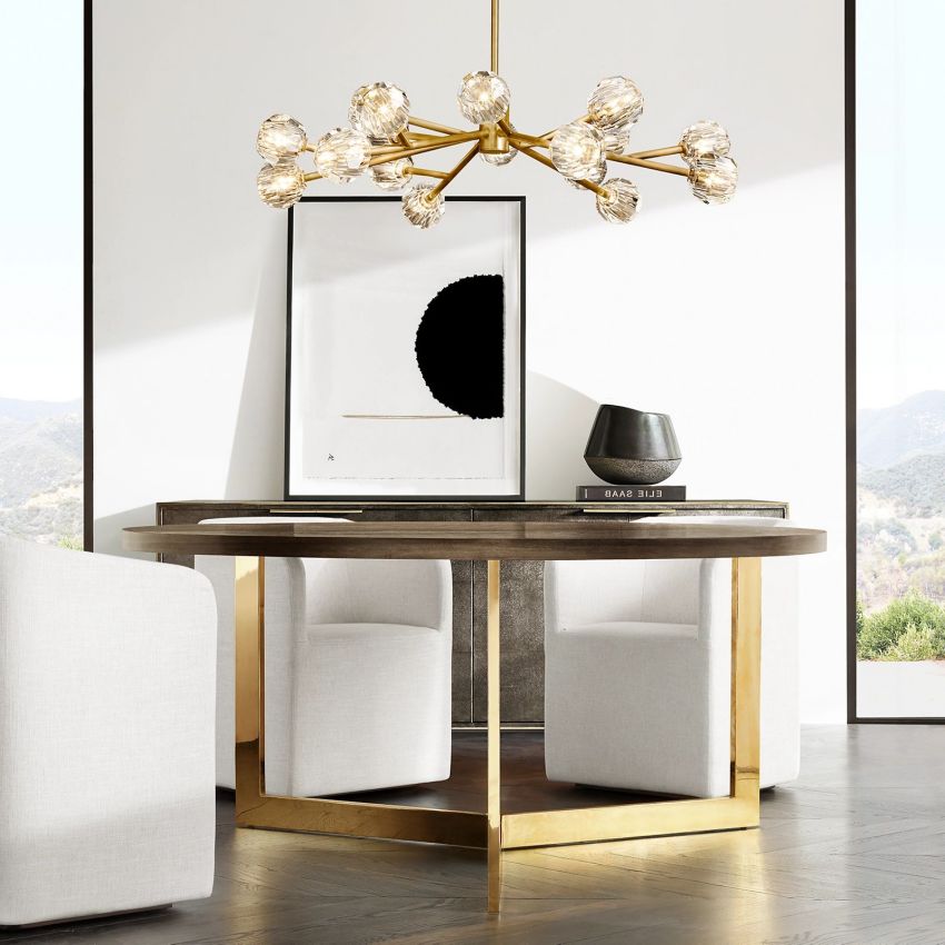 Boulle Round Chandelier 48"