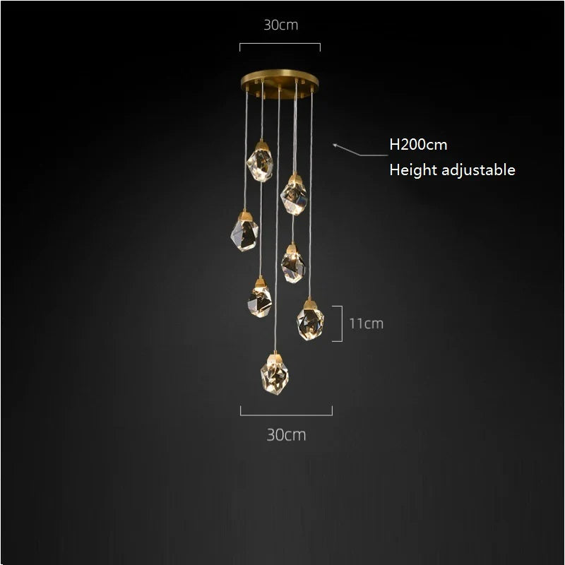 Angle Multi-Lights Round Chandelier