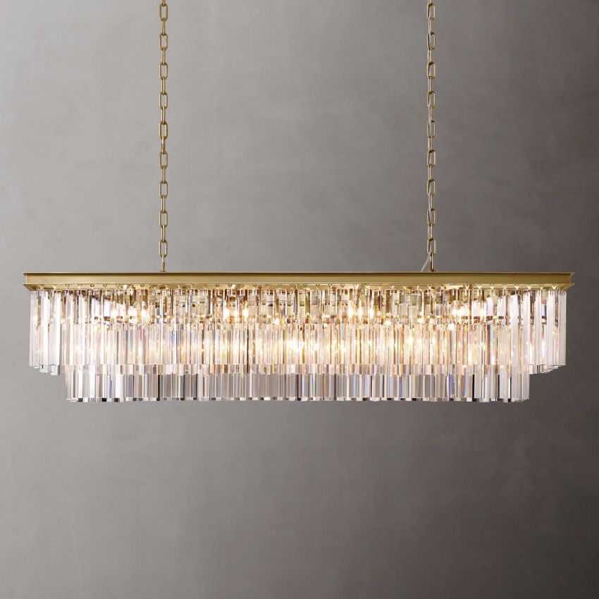 Odeval Rectangular Tiered Chandelier 59"