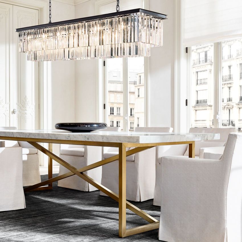 Odeval Rectangular Tiered Chandelier 72"