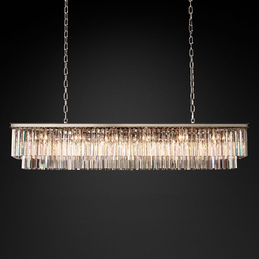 Odeval Rectangular Tiered Chandelier 72"