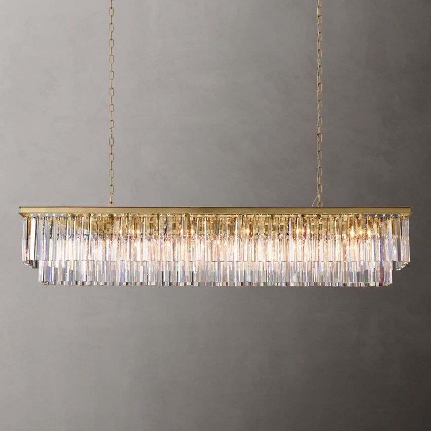 Odeval Rectangular Tiered Chandelier 72"