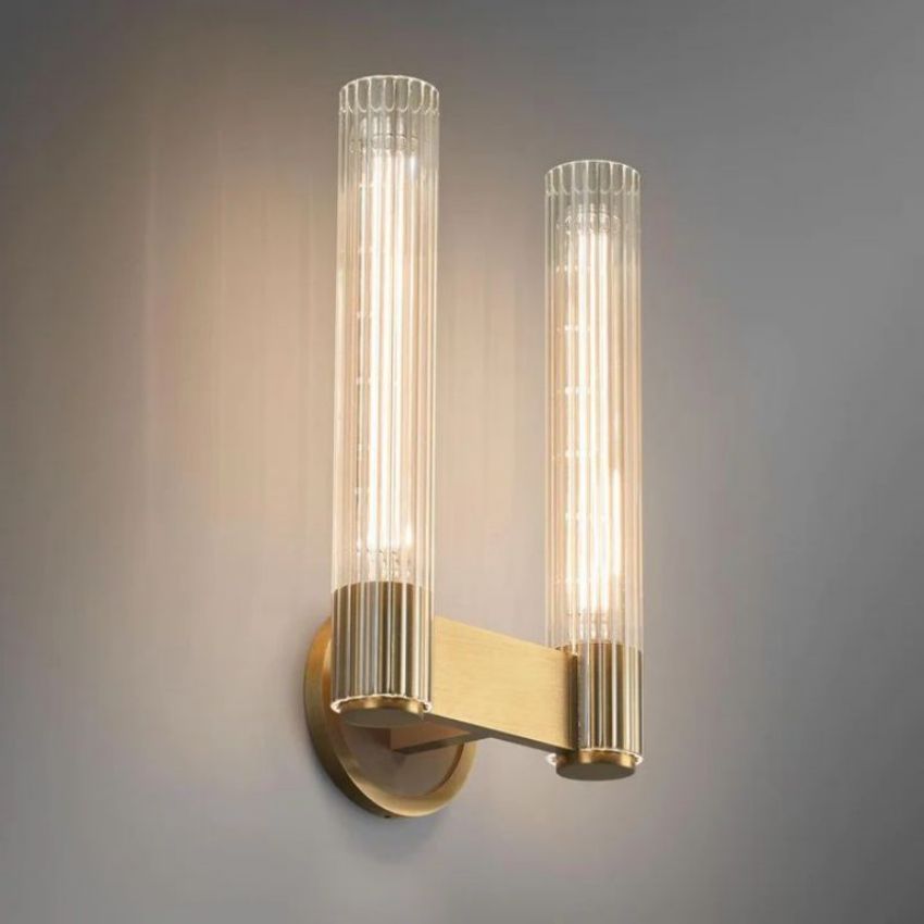 Vallon Glass Double Wall Sconce