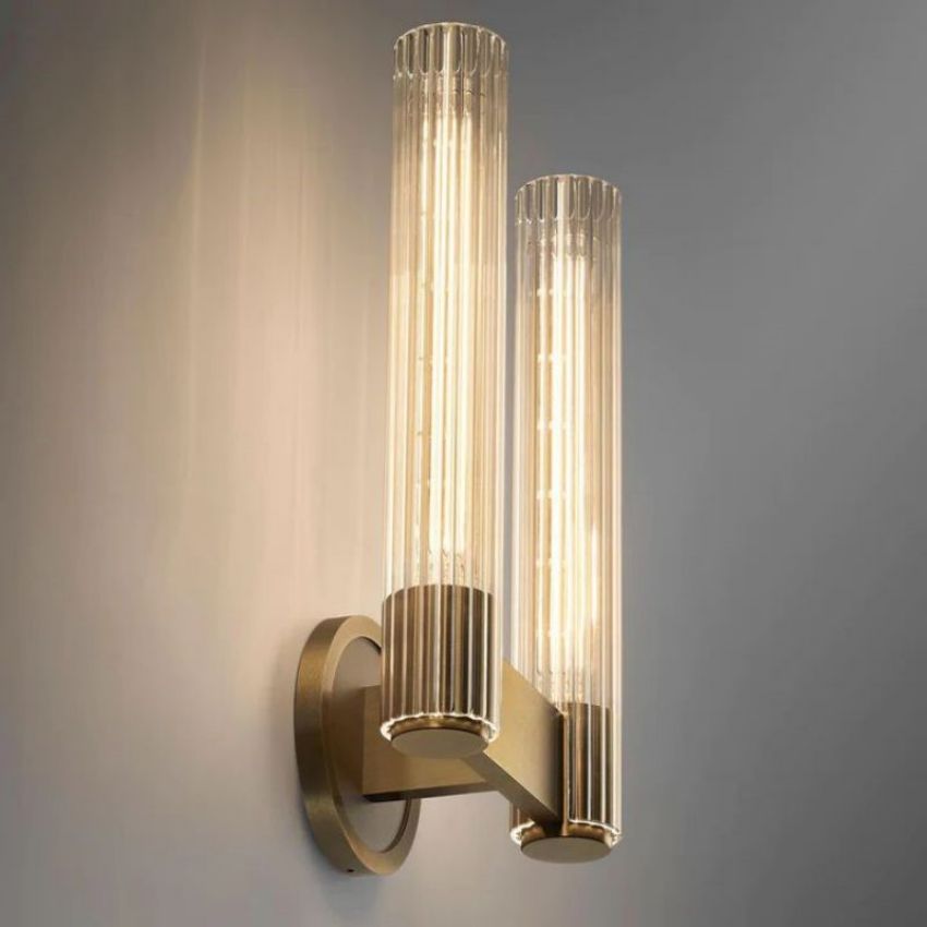 Vallon Glass Double Wall Sconce