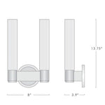 Vallon Glass Double Wall Sconce