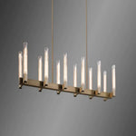 Vallon Glass Linear Chandelier 60"