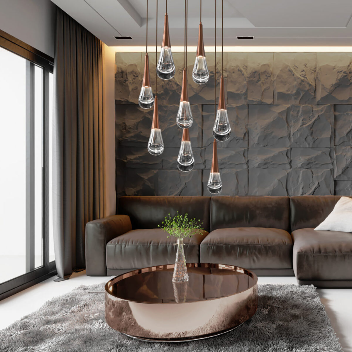 Water Drop Round Chandelier