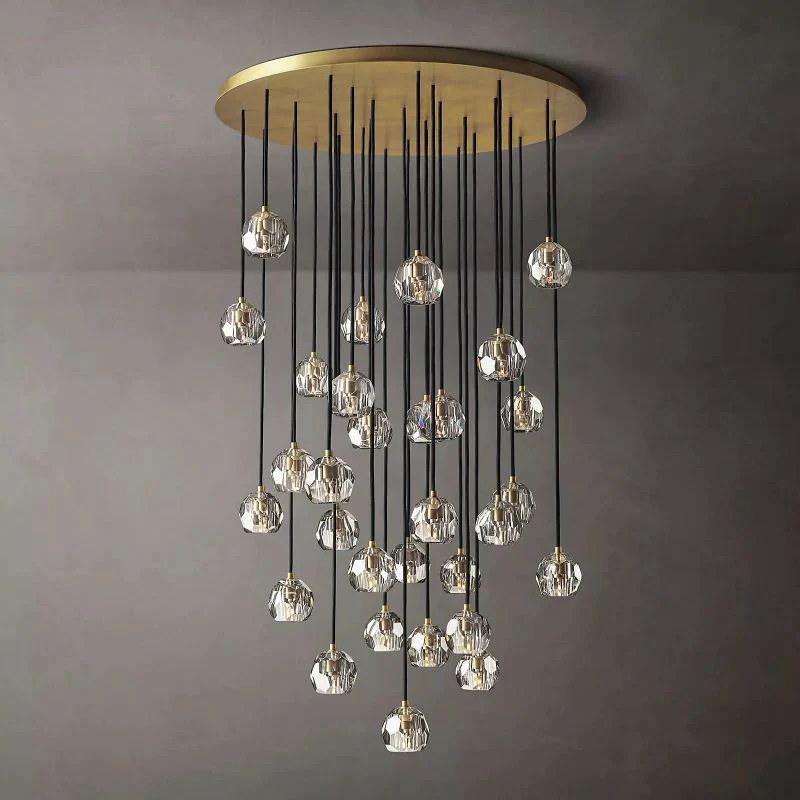 Boulle Round Chandelier 40"