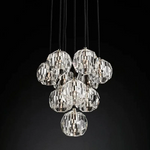 Boulle Round Cluster Chandelier 14"