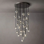 Boulle Round Chandelier 30"