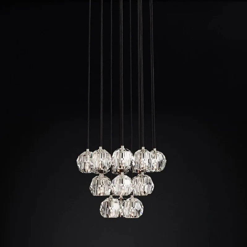 Boulle Round Cluster Chandelier 19"
