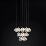 Boulle Round Cluster Chandelier 19"