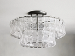 Ghiaccio Glass Flush Mount