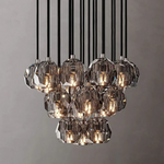 Boulle Round Cluster Chandelier 19"