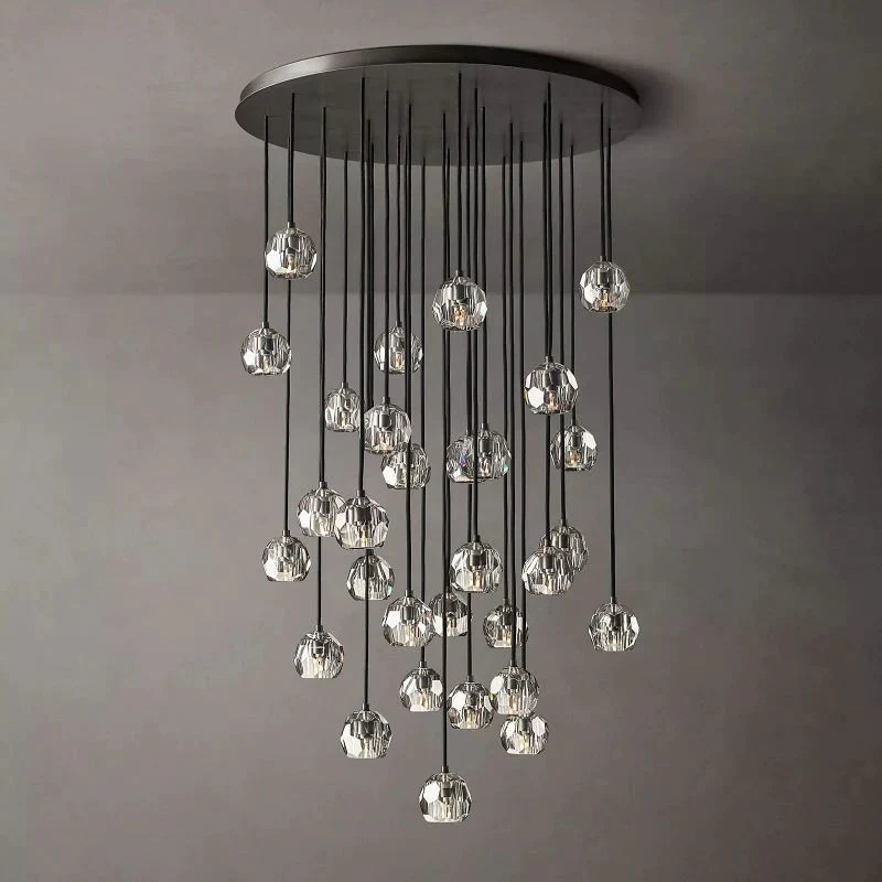 Boulle Round Chandelier 40"