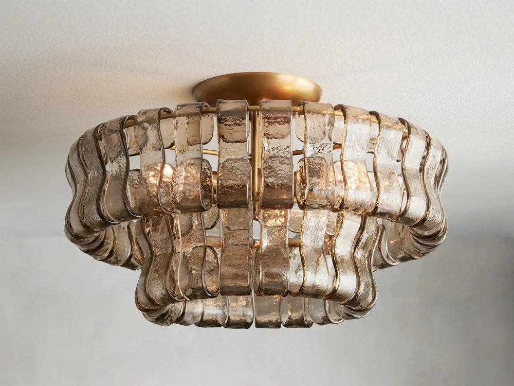 Ghiaccio Glass Flush Mount