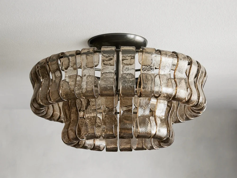Ghiaccio Glass Flush Mount