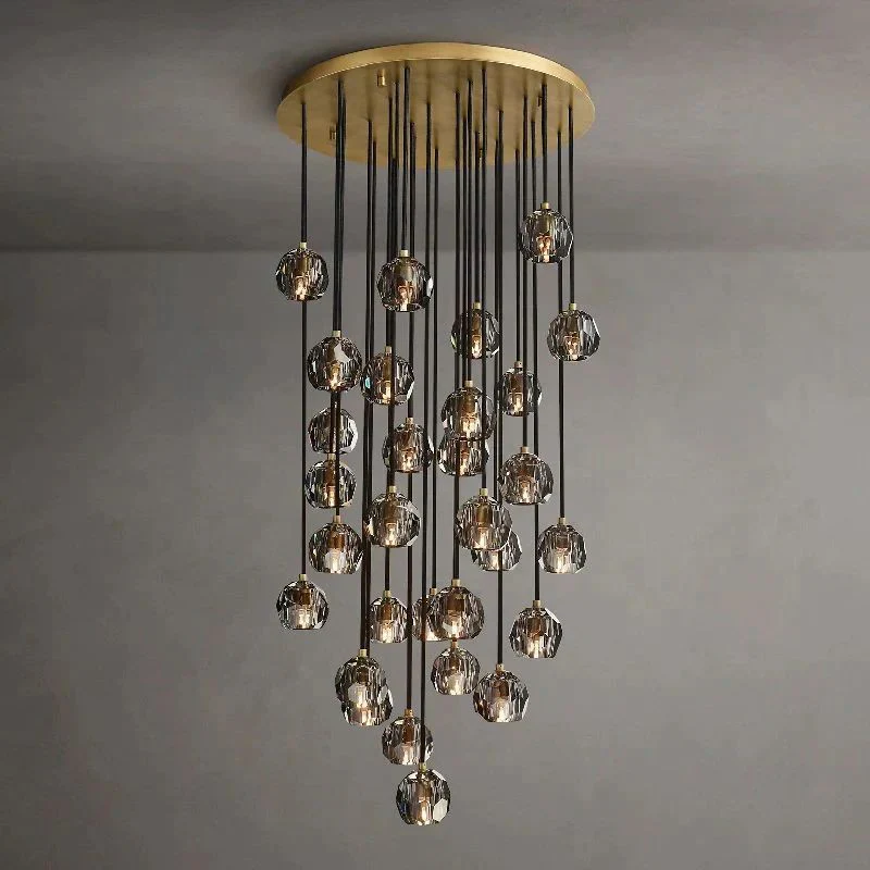 Boulle Round Chandelier 30"