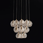 Boulle Round Cluster Chandelier 19"