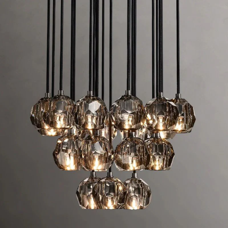 Boulle Round Cluster Chandelier 24"