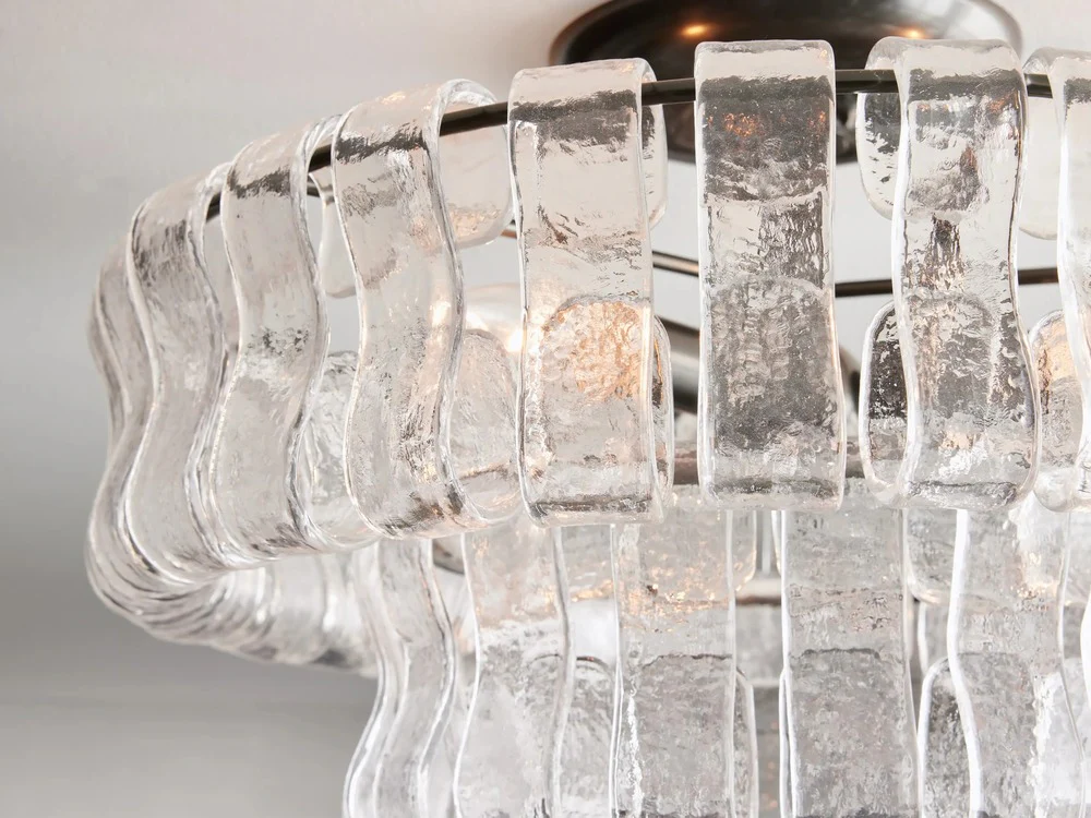 Ghiaccio Glass Flush Mount