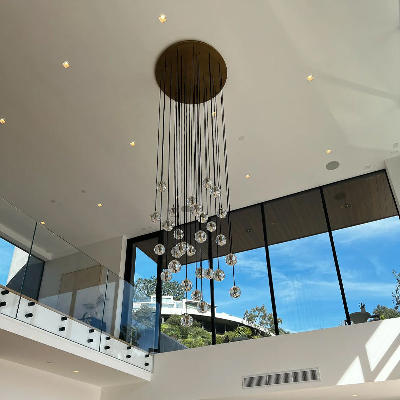 Boulle Round Cluster Chandelier 19"