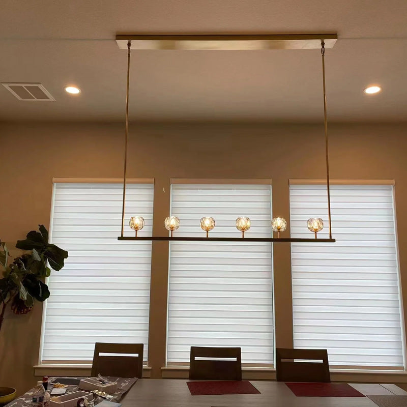 Boulle Linear Chandelier 60"