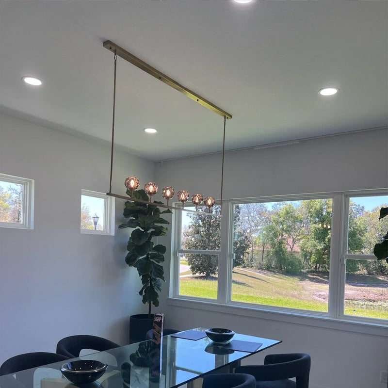 Boulle Linear Chandelier 60"