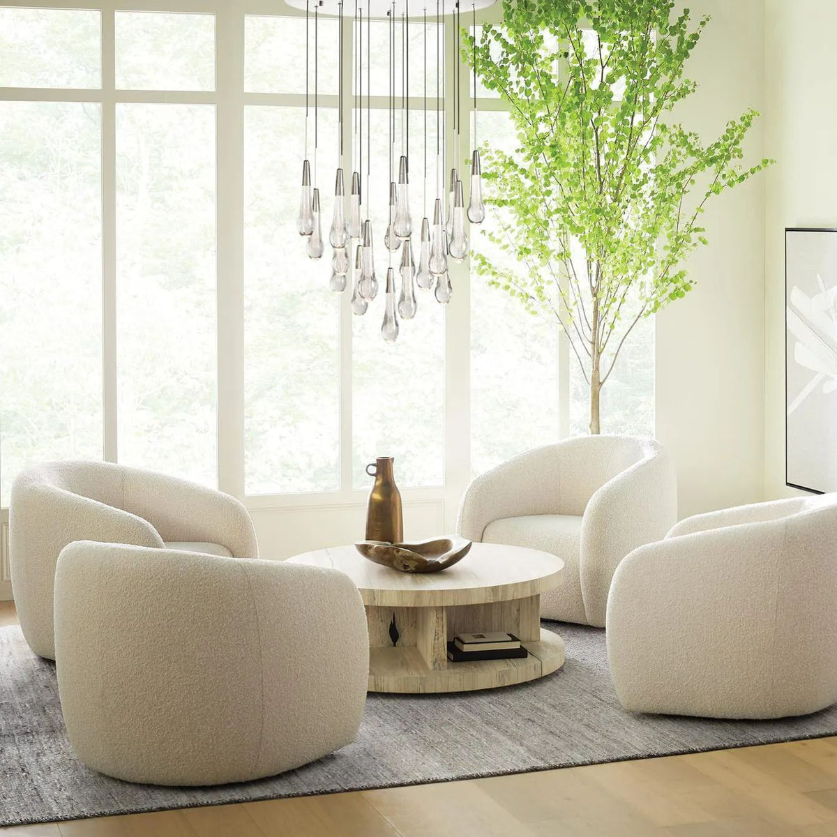 Soltaire Raindrop Round Chandelier