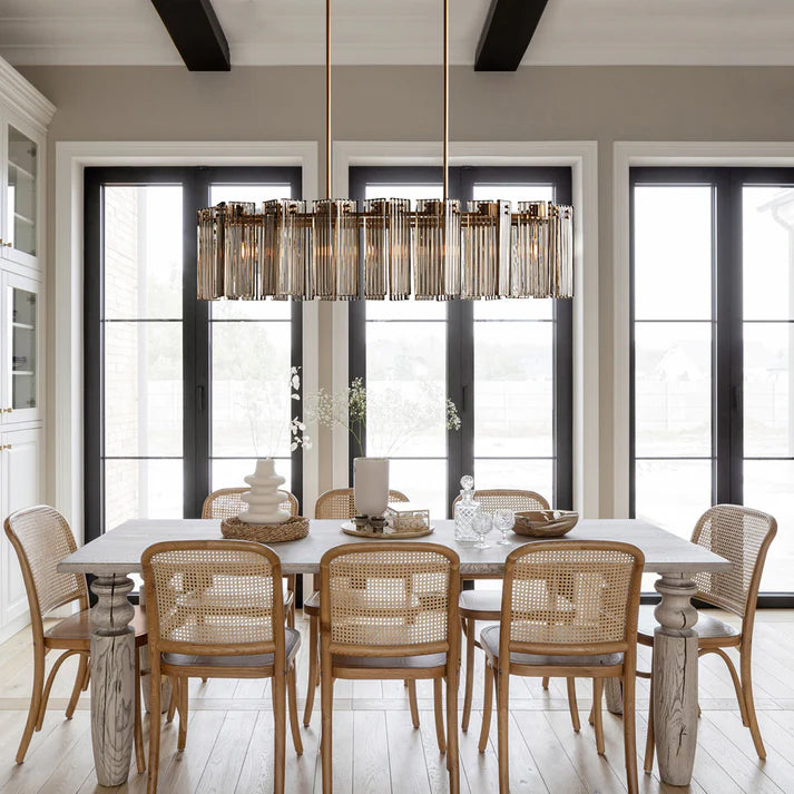 Delsie Glass Oval Chandelier