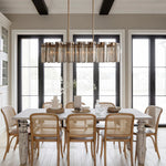Delsie Glass Oval Chandelier