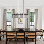 Delsie Glass Oval Chandelier