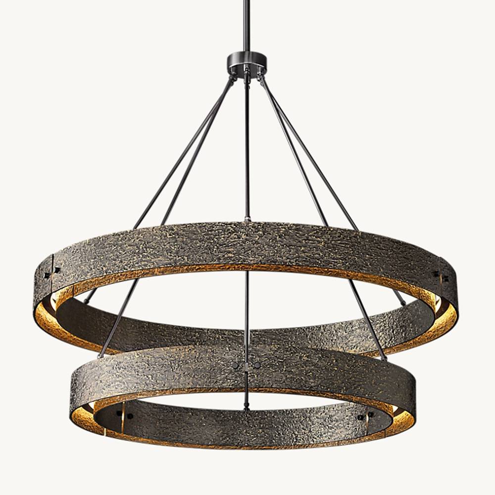 Voulent Two-Tier Round Chandelier 72"
