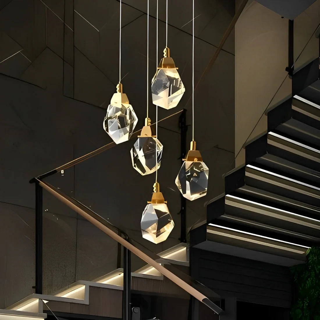 Angle Multi-Lights Round Chandelier